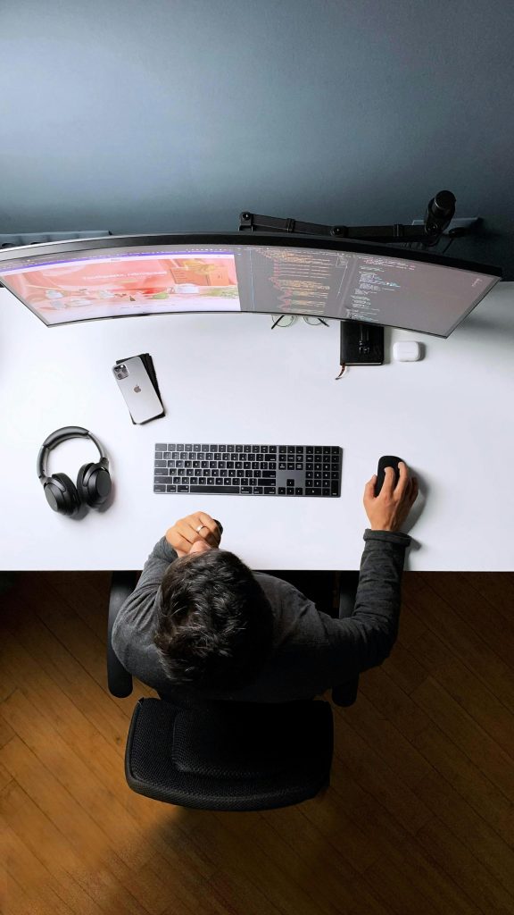 Virtual premium auditor working from home on insurance documents